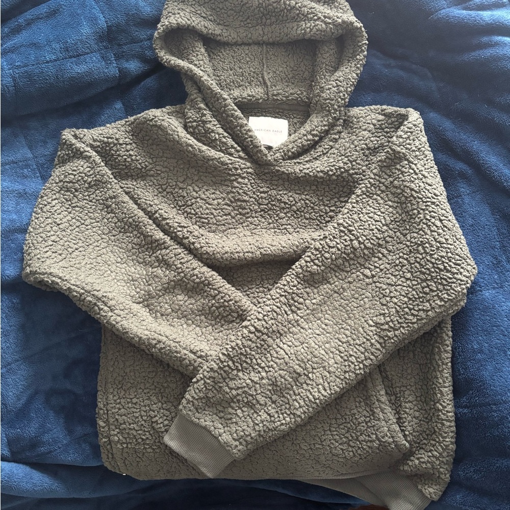 American Eagle Outfitters Charcoal Sherpa Jacket